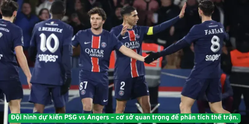 Đội hình dự kiến PSG vs Angers – cơ sở quan trọng để phân tích thế trận.